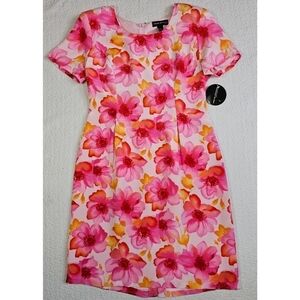 NWT Valerie Stevens Dresses Pure Silk Floral Sheath Dress
